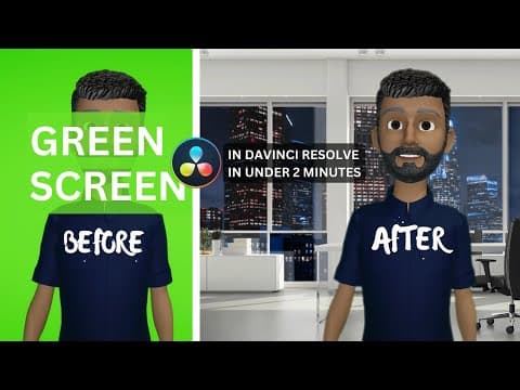 Quick Green Screen Tutorial for Davinci Resolve 19